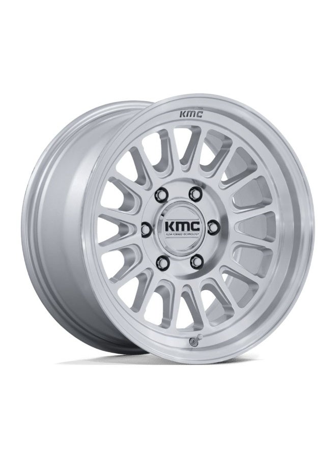 KMC KM733 IMPACT FFT 17X8.5 6X139.7 ET25 CB106.1 GLOSS SILVER MACHINED FACE - Image 1
