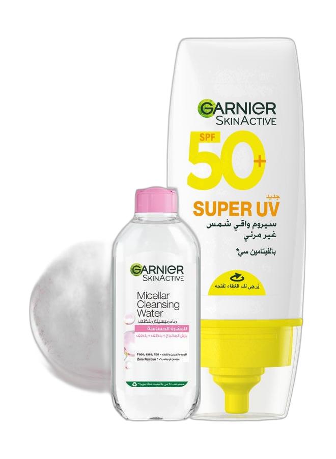 garnier ماء ميسيلار كلاسيك + واقي شمس سوبر UV - Image 1