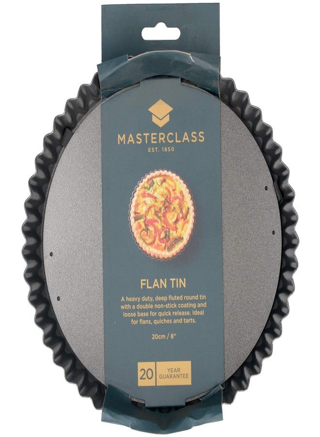 Master Class KitchenCraft MasterClass Non-Stick Fluted Flan Tin/Quiche Pan with Loose Base, 20 cm (8") - Image 4