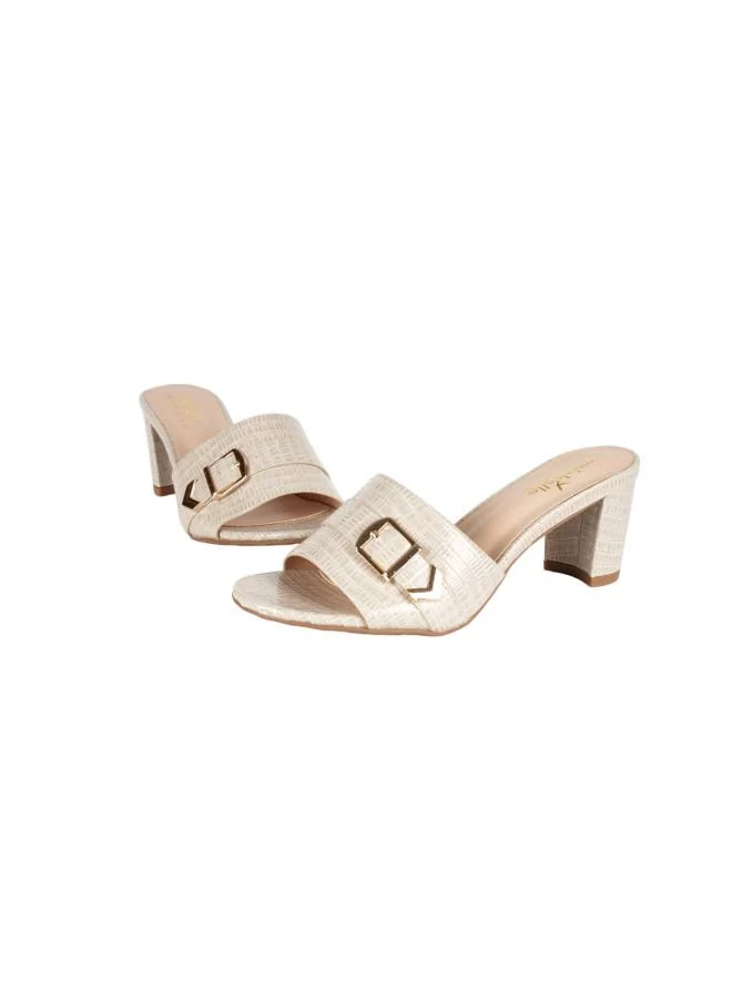 Michelle Morgan 092-2935 Michelle Morgan Ladies Block Heel Sandals 413RJ192 Beige