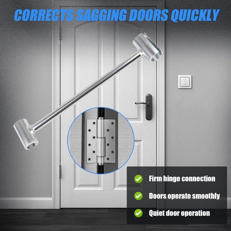 Siapupy 14-19mm (0.55-0.75in) Door Hinge Adjustment Tool - Heavy-Duty Hinge Adjustment Wrench, Door Gap Adjustment Tool for Flag Hinges Only, Ideal for Home Door Repair and Residential Door Hinge Tool - Image 4
