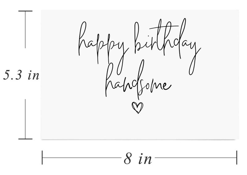 Gonzey Happy Birthday Handsome Cards for Boyfriend Husband Him - Image 2