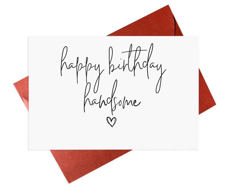 Gonzey Happy Birthday Handsome Cards for Boyfriend Husband Him - Image 1