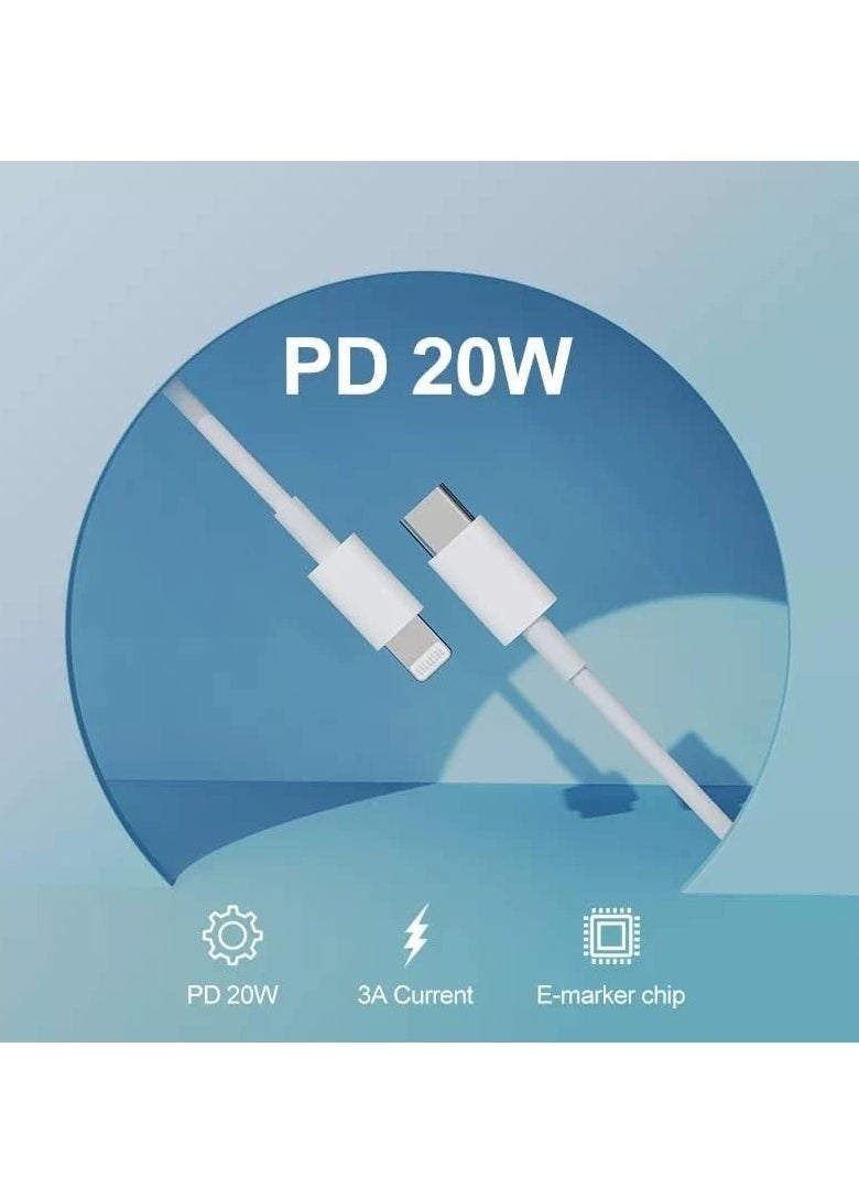 ELTRAZONE USB C to Lightning Cable 20W Fast Charging [MFi Certified] Compatible with iPhone 13 Pro Max/12/11 Pro/X/XS/XR/8 Plus/AirPods Pro, 1M, White  - Image 2