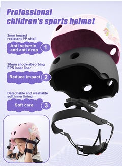 URbazaar 7 PCS Kids Helmet Adjustable Protective Gear Set with Elbow Knee Wrist Pads for Multi-Sports Skateboarding Bike Riding Scooter Inline skatings Longboard Roller Skate  - Image 3