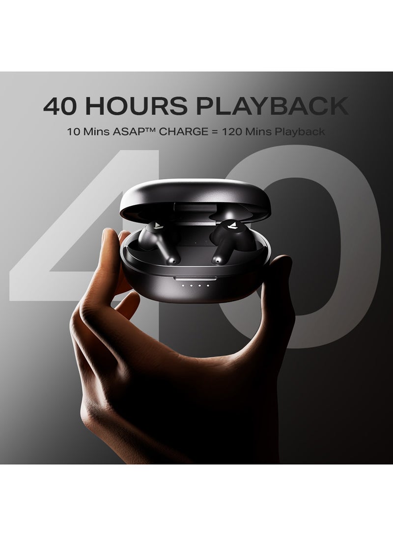 boAt Airdopes 71 Tws Earbuds With 40 Hours Playtime, Dual Mics With Enxtm, Asap Charge, Iwp, Beast Mode With 50 Ms Low Latency, Ipx4 & Pocketable Id Active Black - Image 3