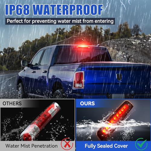 SUPAREE LED Third Brake Light Smoked Lens fit for 2009 2010 2011 2012 2013 2014 2015 2016 2017 D-odge Ram 1500 2500 3500, 3rd Brake Light Assembly Roof White Cargo Light Red High Mount Lamp - Image 5