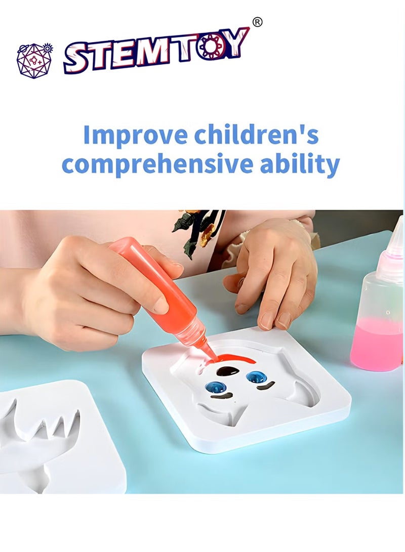 STEMTOY 32PCS Complete Magic Water Elf Beads Toy Set, Jelly Sea Animal Creatures DIY Kit, 6 Color Gels & 6 Double-Sided Molds, Sensory Play, STEM Craft, Party Favors & Gifts for Kids Age 3+ - Image 4