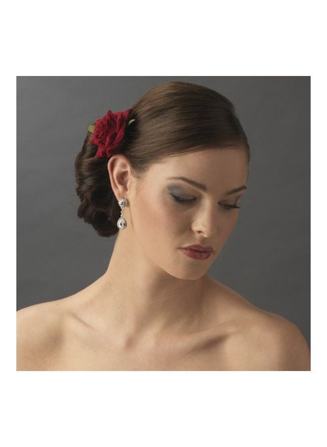 NIBEMINENT Pack Of 2 Rose Hair Clips Red - Image 2