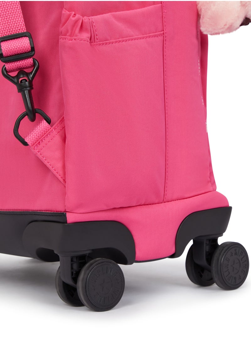 kipling New Zea Large Wheeled Kids School Backpack with Laptop Protection Happy Pink C  - Image 4