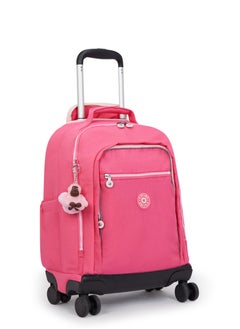 kipling New Zea Large Wheeled Kids School Backpack with Laptop Protection Happy Pink C  - Image 5