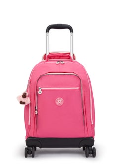 kipling New Zea Large Wheeled Kids School Backpack with Laptop Protection Happy Pink C  - Image 1