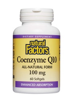 natural Factors Coenzyme Q10 Natural 100 Mg 60 Softgels 
