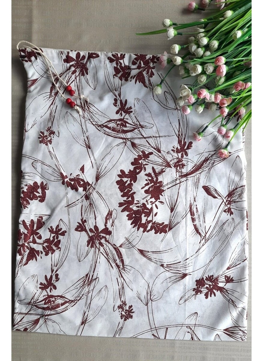 Burgundy Floral Bread Bag - Hanging Drawstring Linen Bread Bag 50X40CM - pzsku/Z7958CFAB36ED880B6704Z/45/_/1725895551/e687d916-89ca-4553-93da-20346954c926