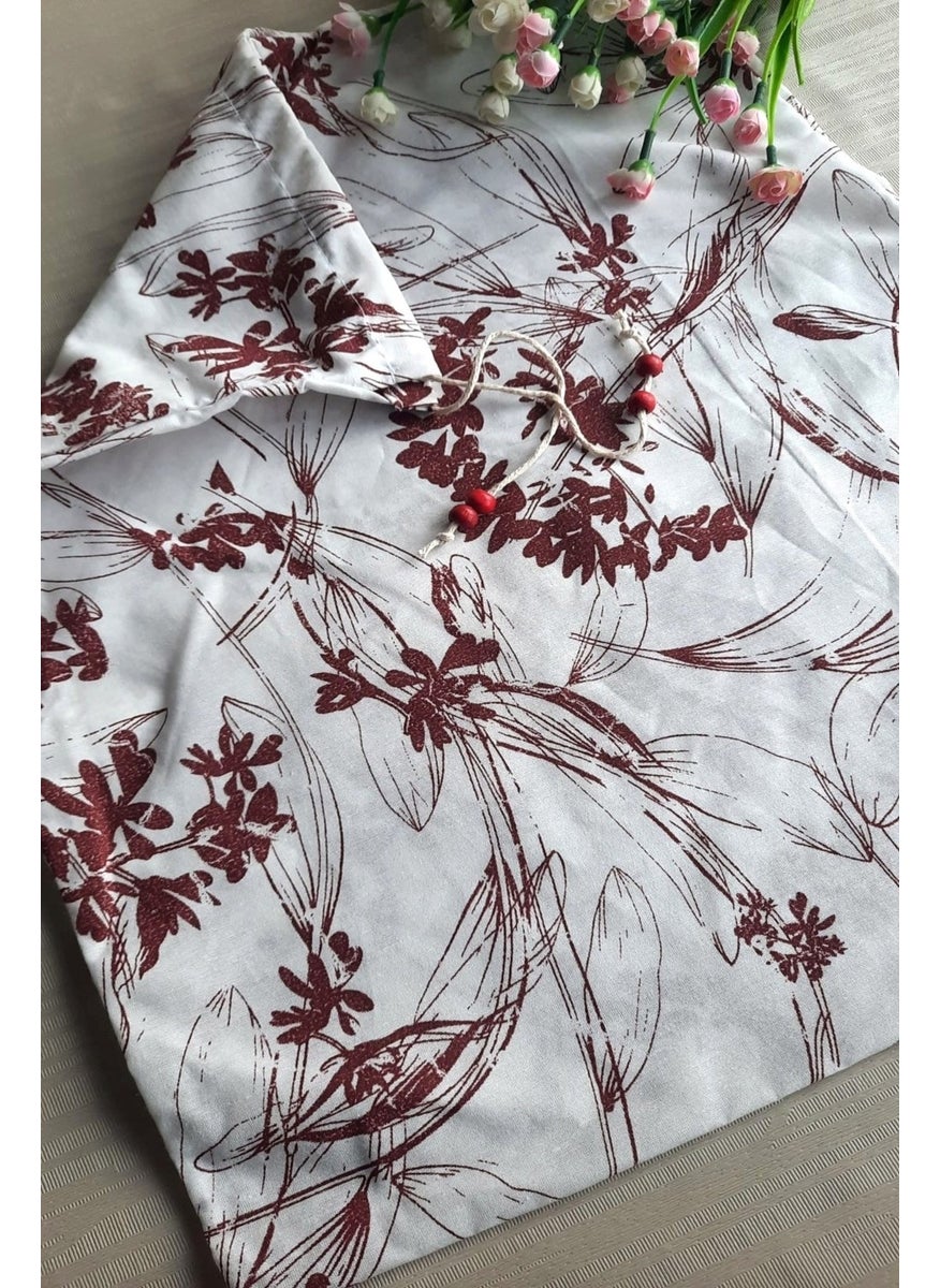 Burgundy Floral Bread Bag - Hanging Drawstring Linen Bread Bag 50X40CM - pzsku/Z7958CFAB36ED880B6704Z/45/_/1725895616/26864fe8-5ec3-4226-a4d0-3cfec274416e