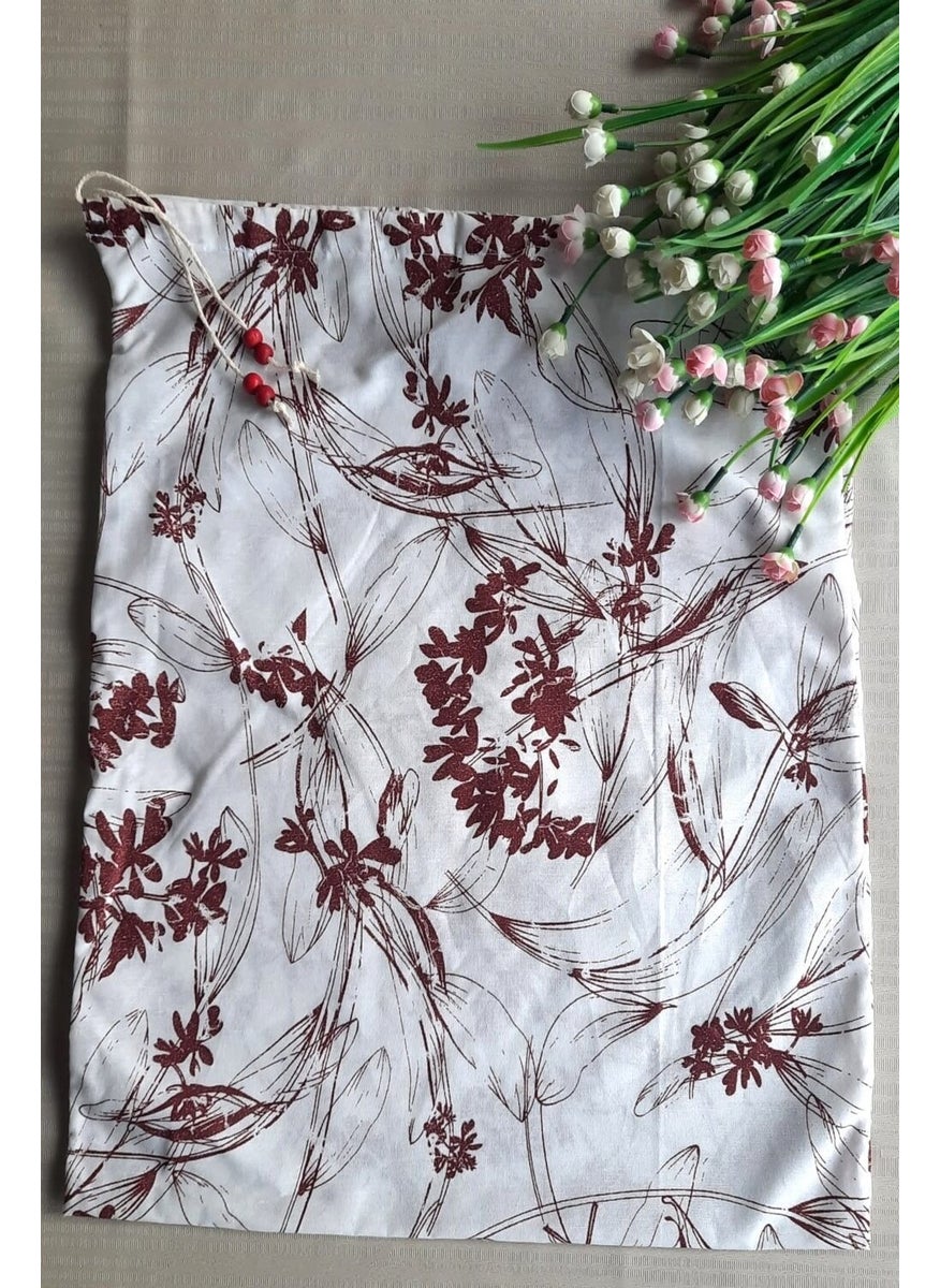 Burgundy Floral Bread Bag - Hanging Drawstring Linen Bread Bag 50X40CM - pzsku/Z7958CFAB36ED880B6704Z/45/_/1728062116/9e95babf-773d-4101-bf78-341c34e7dfc7