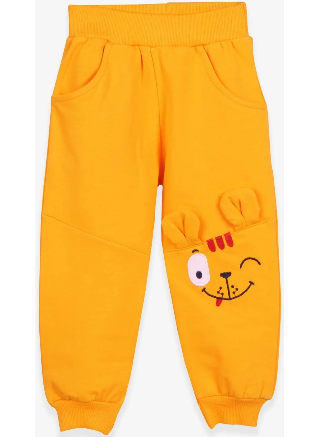 Breeze Boy's Sweatpants Yellow with Knee Embroidery (1.5-5 Years)
