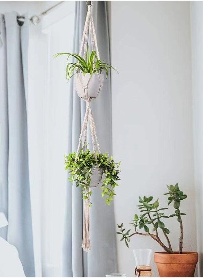 Kutis 2-Tier  Decorative Plant Pot Holder Hanging Plant Pot Holder 165 Centimeter  - Image 2