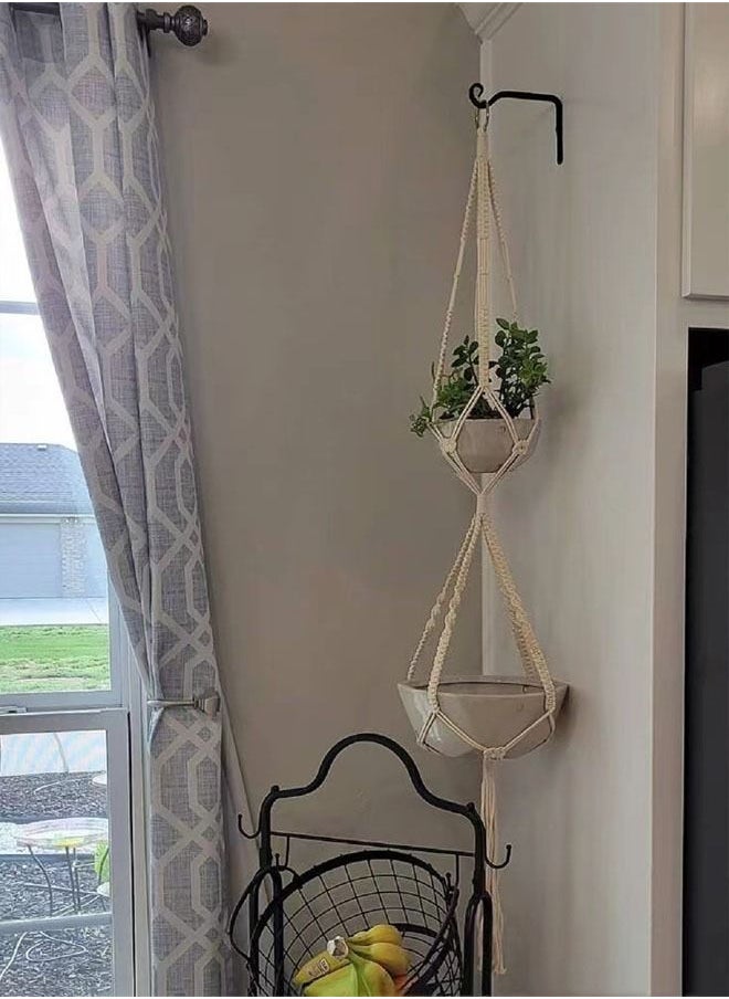 Kutis 2-Tier  Decorative Plant Pot Holder Hanging Plant Pot Holder 165 Centimeter  - Image 3
