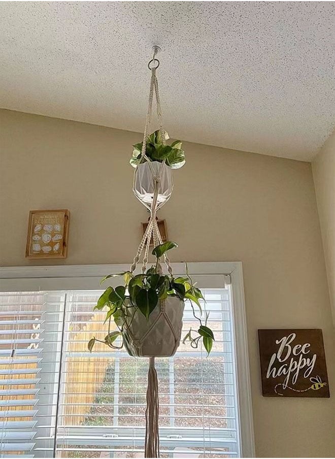 Kutis 2-Tier  Decorative Plant Pot Holder Hanging Plant Pot Holder 165 Centimeter  - Image 4
