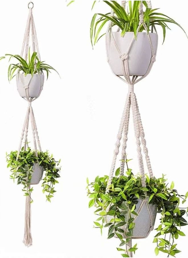 Kutis 2-Tier  Decorative Plant Pot Holder Hanging Plant Pot Holder 165 Centimeter  - Image 5