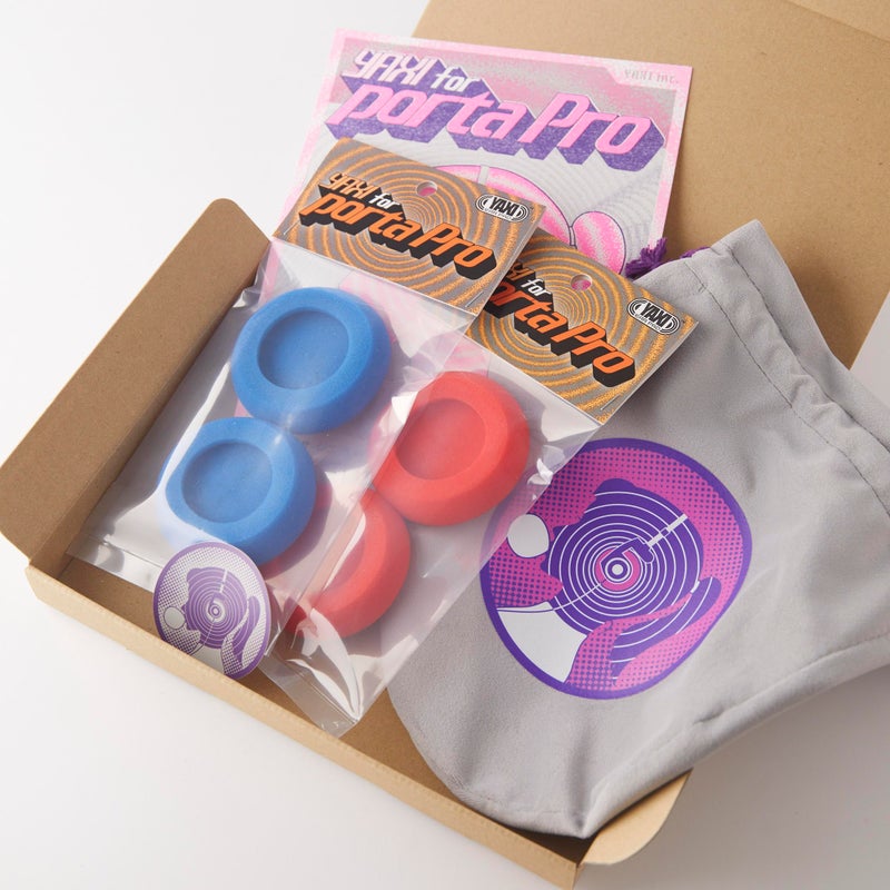 YAXI EARPADS for Koss PORTAPRO 2Pairs+Pouch ((Red+Blue)+Pouch) - Image 1