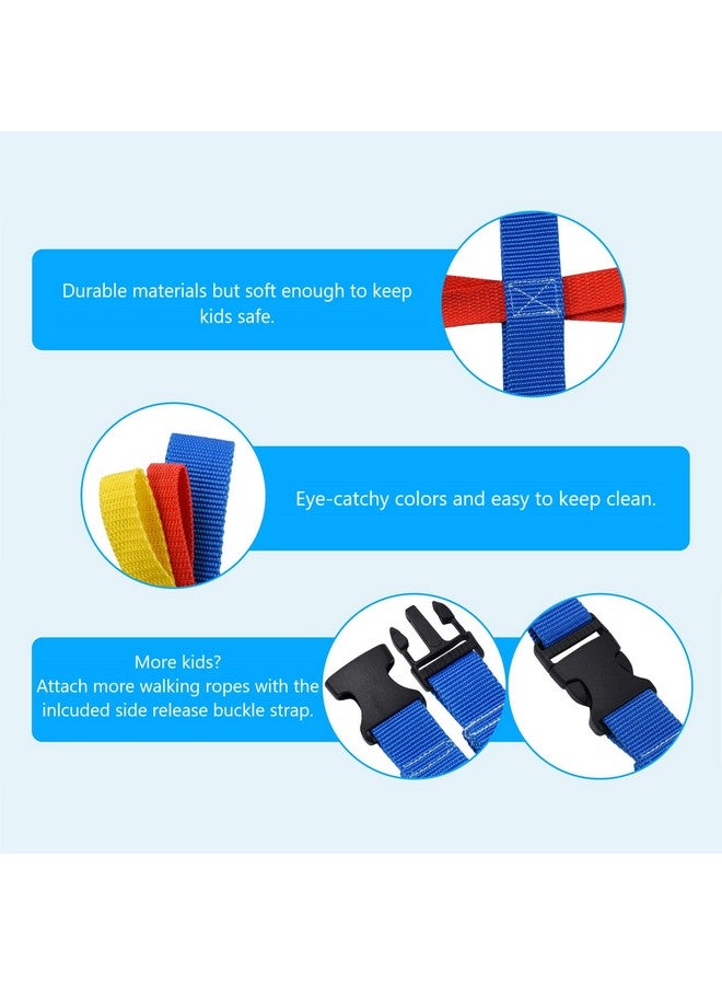 Haktoys Children's Safety Walking Rope with 8 Colorful Handles & 2 Guide Handles - Perfect for Daycare Preschool Kindergarten | Extendable & Adjustable with Secure Wristbands - New Edition - Image 4