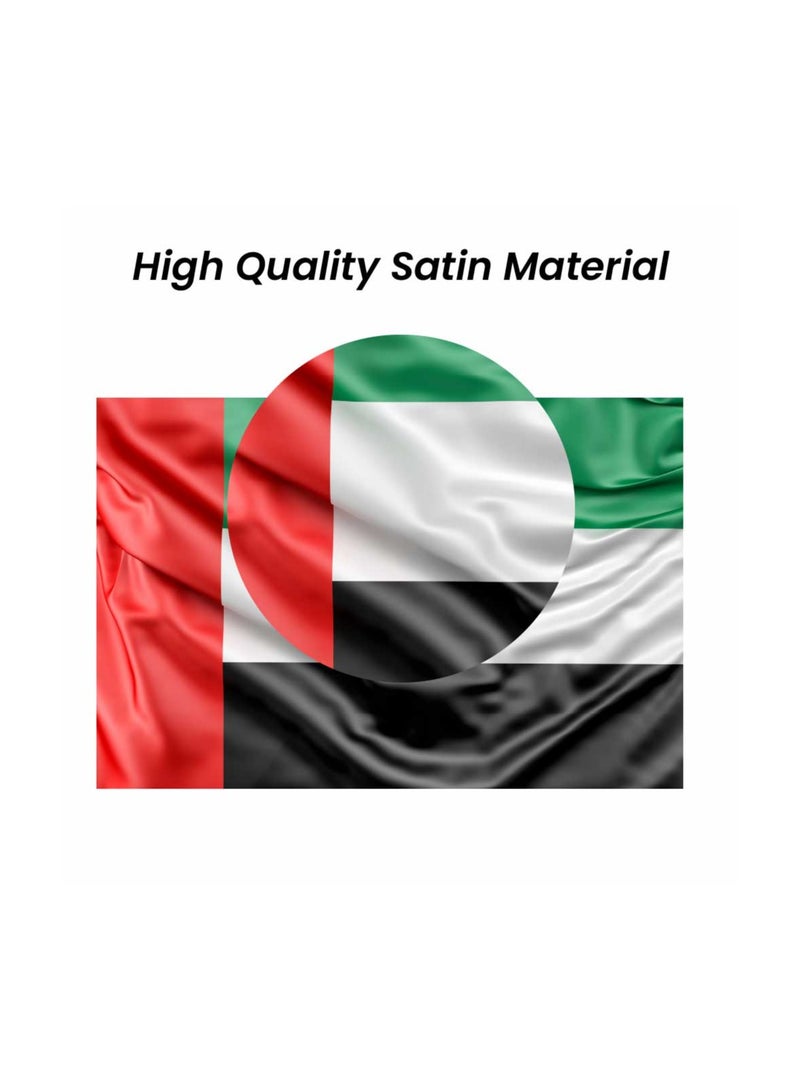 Generic UAE Satin Flag For Celebration-150 x 90 cm Large Flag For National Day,Home,Office & Events Decorations | Perfect For Indoor & Outdoor Use | Satin Flag For Kids,Adults And All Ages-Party Favor  - Image 4