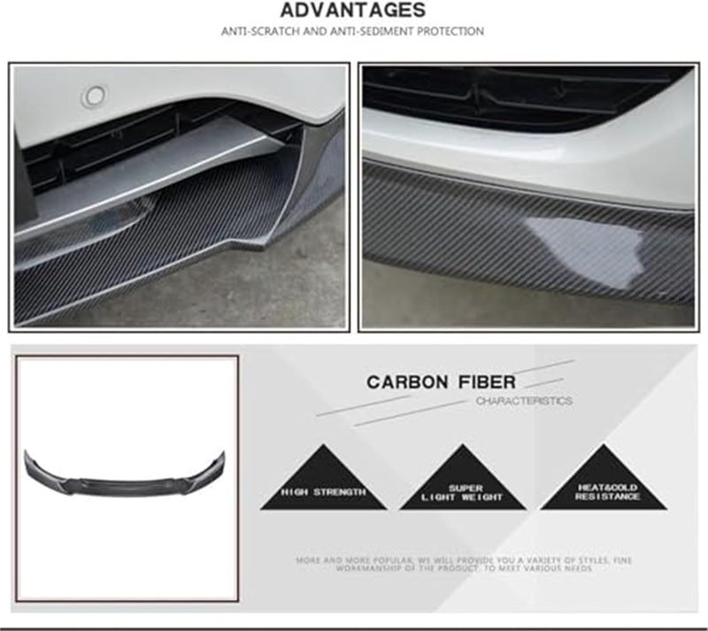 Wivplex Carbon Fiber Front Bumper Lip Spoiler for BMW F16 X6 - Image 3
