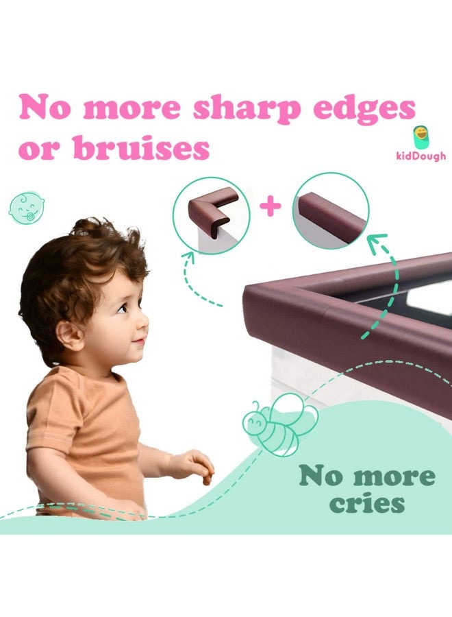 KidDough Nitrile Foam Baby Proofing Edge & Corner Protector For Kids - 5 Meters Edge Protector + 8 Corner Guards, Protector For Baby, Corner Protector For Sharp Edges, Baby Safety Products - Image 3