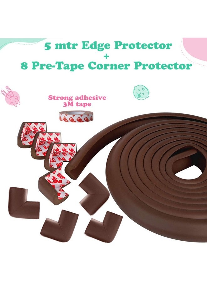 KidDough Nitrile Foam Baby Proofing Edge & Corner Protector For Kids - 5 Meters Edge Protector + 8 Corner Guards, Protector For Baby, Corner Protector For Sharp Edges, Baby Safety Products - Image 5