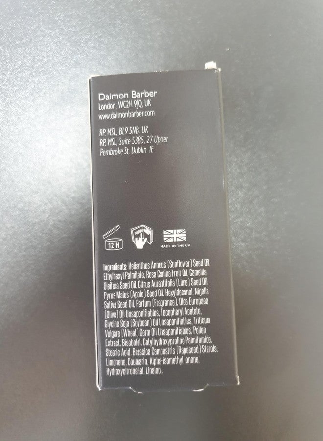 Daimon Barber Day and Night Face Serum for Men, Moisturising Face Oil with Ceramide Complex for 24h Protection, Suitable to Use Pre-Shaving 30ml - Image 4