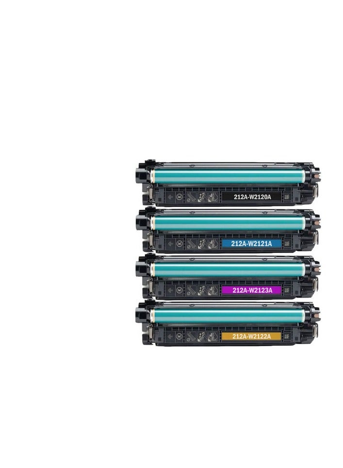 Terabyte خراطيش حبر 212A مجموعة 4 قطع معاد تصنيعها متوافقة بديلة لـ HP 212A 212X W2120A W2120X لطابعة Color Enterprise M555dn M554dn M555x MFP M578f M578dn Flow MFP M578c M578z - Image 1