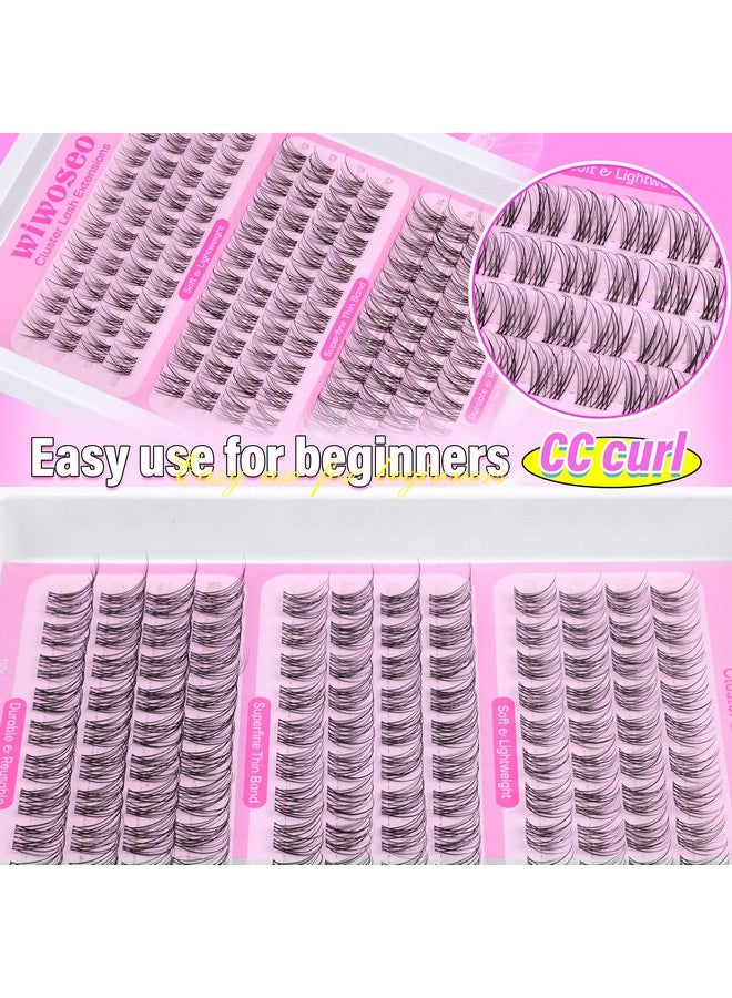 wiwoseo Natural Lash Clusters Wispy Eyelash Clusters Natural Cluster Eyelash Extensions Pestañas Postizas Naturales Venas Lash Clusters Thin Invisible Band Lashes Clusters for Beginners (10-14MM) - Image 5
