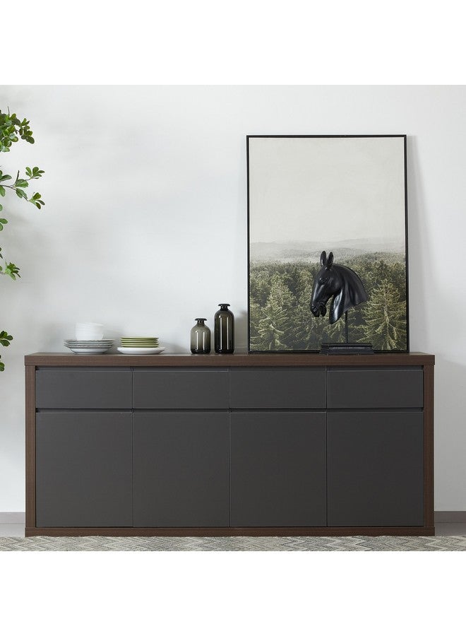 Home Box خزانة وينشستر الجانبية مع 4 أبواب و 4 أدراج 45 × 89 × 200 سم - Image 1