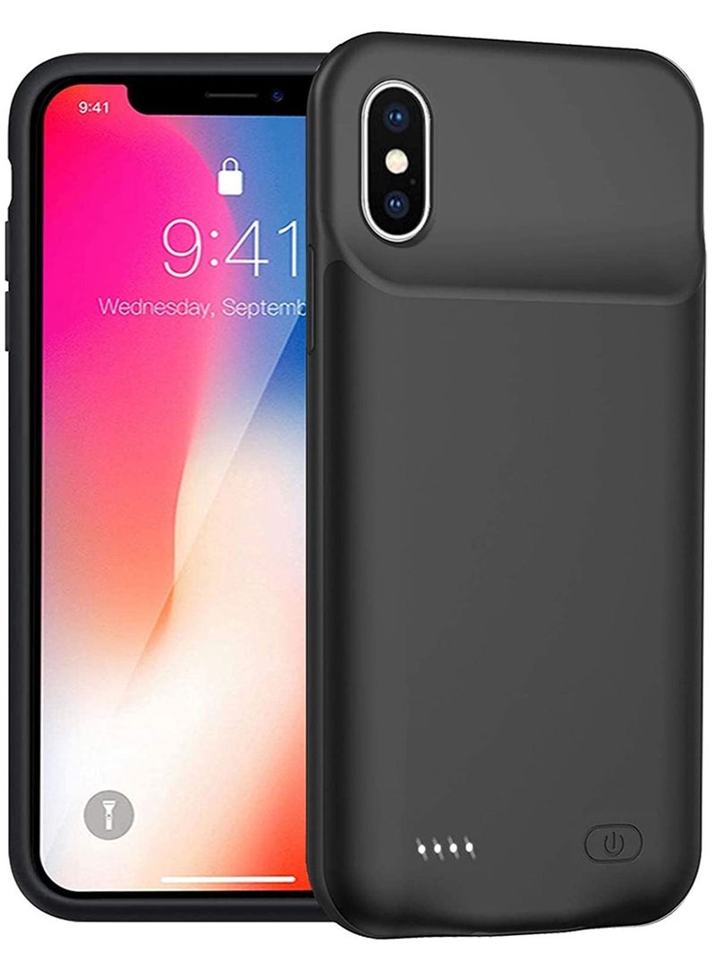 Battery Case for iPhone X/Xs, 4000mAh Portable Protective Charging Case Extended Rechargeable Battery Pack Charger Case Compatible with iPhone X/XS (5.8 inch) - Image 1