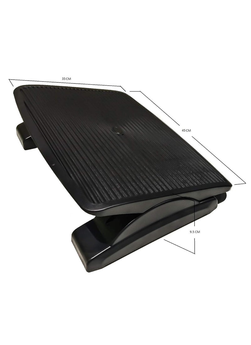 UNIMAPLE WITH U UNIMAPLE WITH U Ergonomic Foot rest for office under desk Black Stool reclinable adjustable  - Image 2