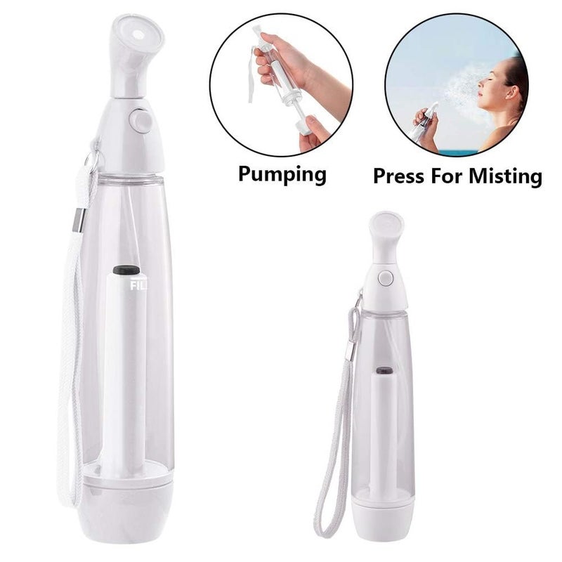 ORIGINAL MART ORIGINAL MART Cools Air Pumping Mist Sprayer Portable Mist Sprayer Water spray gun cool down works without battery with transparent centerpiece integrated pump for facial sprayer bottle  - Image 3