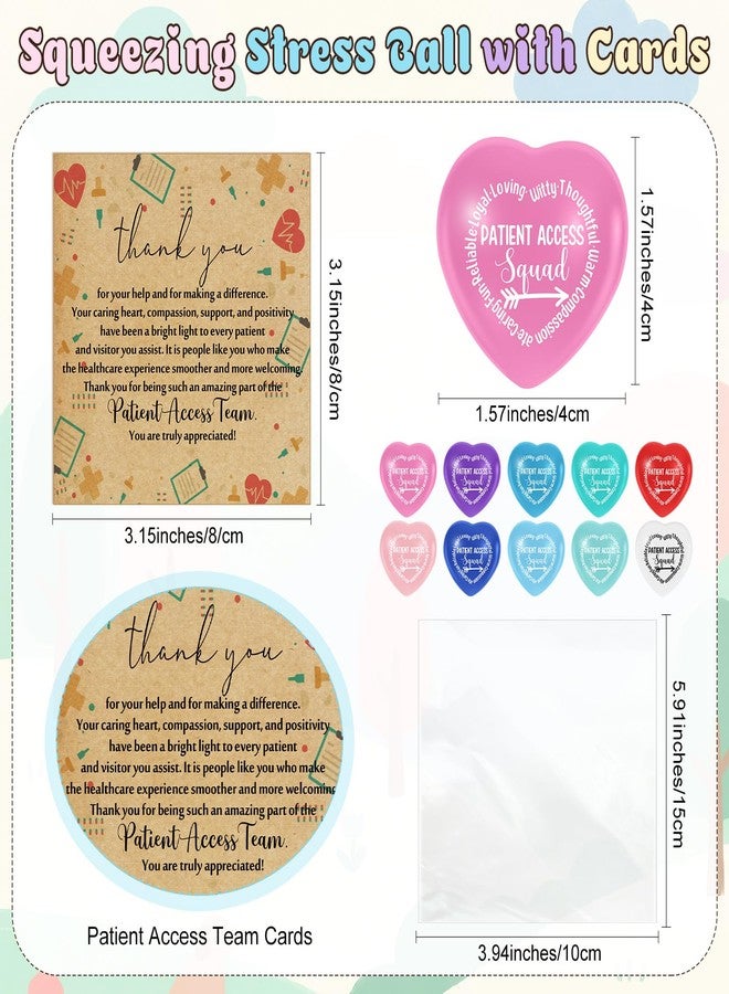 Arrowbash مجموعة أروباش 40 كرة ضغط لتخفيف التوتر على شكل قلب، هدايا أسبوع وصول المرضى، بطاقة شكر، كرة ضغط ملهمة للطاقم الطبي، هدية تقدير لفريق العمل أو زملاء العمل في حفلات أعياد الميلاد - Image 2