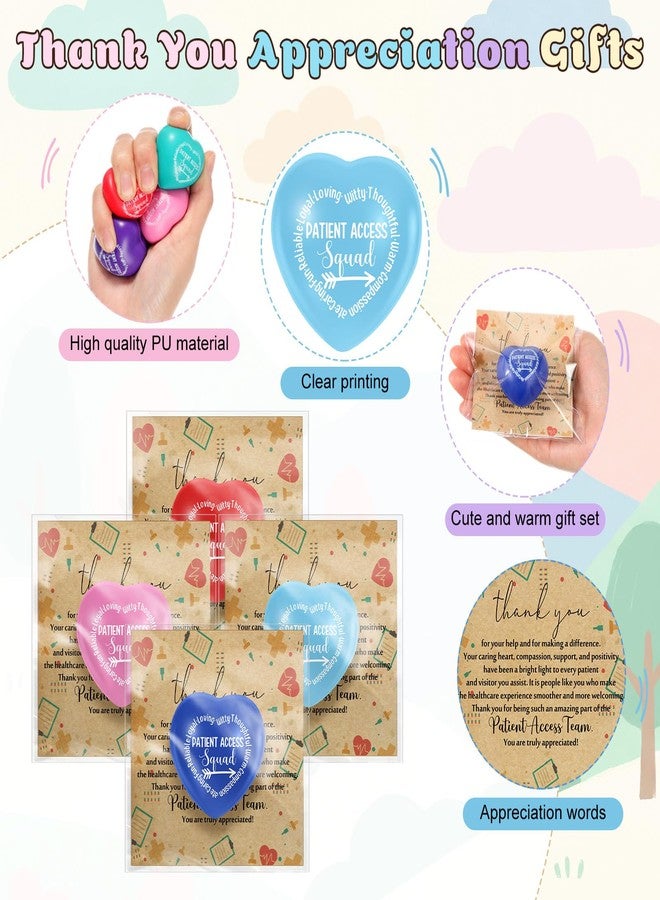 Arrowbash مجموعة أروباش 40 كرة ضغط لتخفيف التوتر على شكل قلب، هدايا أسبوع وصول المرضى، بطاقة شكر، كرة ضغط ملهمة للطاقم الطبي، هدية تقدير لفريق العمل أو زملاء العمل في حفلات أعياد الميلاد - Image 3