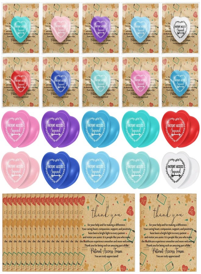 Arrowbash مجموعة أروباش 40 كرة ضغط لتخفيف التوتر على شكل قلب، هدايا أسبوع وصول المرضى، بطاقة شكر، كرة ضغط ملهمة للطاقم الطبي، هدية تقدير لفريق العمل أو زملاء العمل في حفلات أعياد الميلاد - Image 1