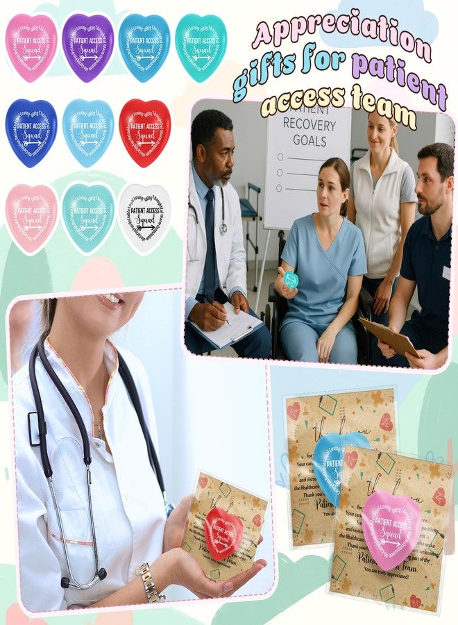 Arrowbash مجموعة أروباش 40 كرة ضغط لتخفيف التوتر على شكل قلب، هدايا أسبوع وصول المرضى، بطاقة شكر، كرة ضغط ملهمة للطاقم الطبي، هدية تقدير لفريق العمل أو زملاء العمل في حفلات أعياد الميلاد - Image 4