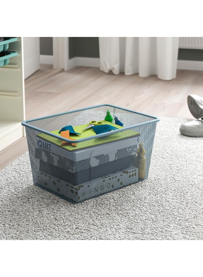 erorex Mesh storage box, grey-blue, 42x30x23 cm - Image 2