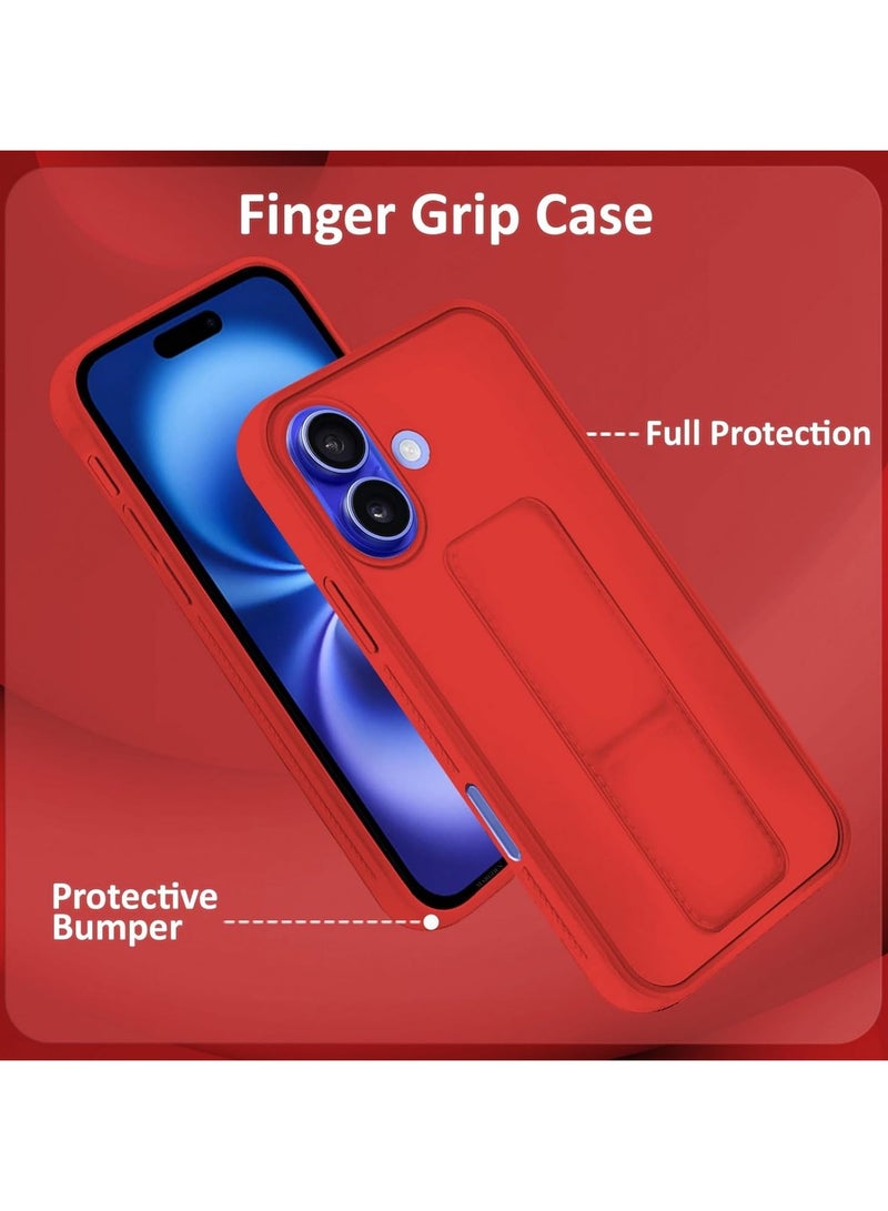 iPhone 16 Pro Max Case Cover Finger Grip holder Phone Car Magnetic Multi-function Shockproof Protective Case Two-in-one Phone holder Case (Red, iPhone 16 Pro Max) - Image 3
