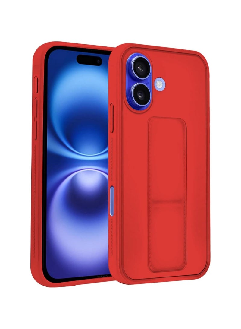 iPhone 16 Pro Max Case Cover Finger Grip holder Phone Car Magnetic Multi-function Shockproof Protective Case Two-in-one Phone holder Case (Red, iPhone 16 Pro Max) - Image 2