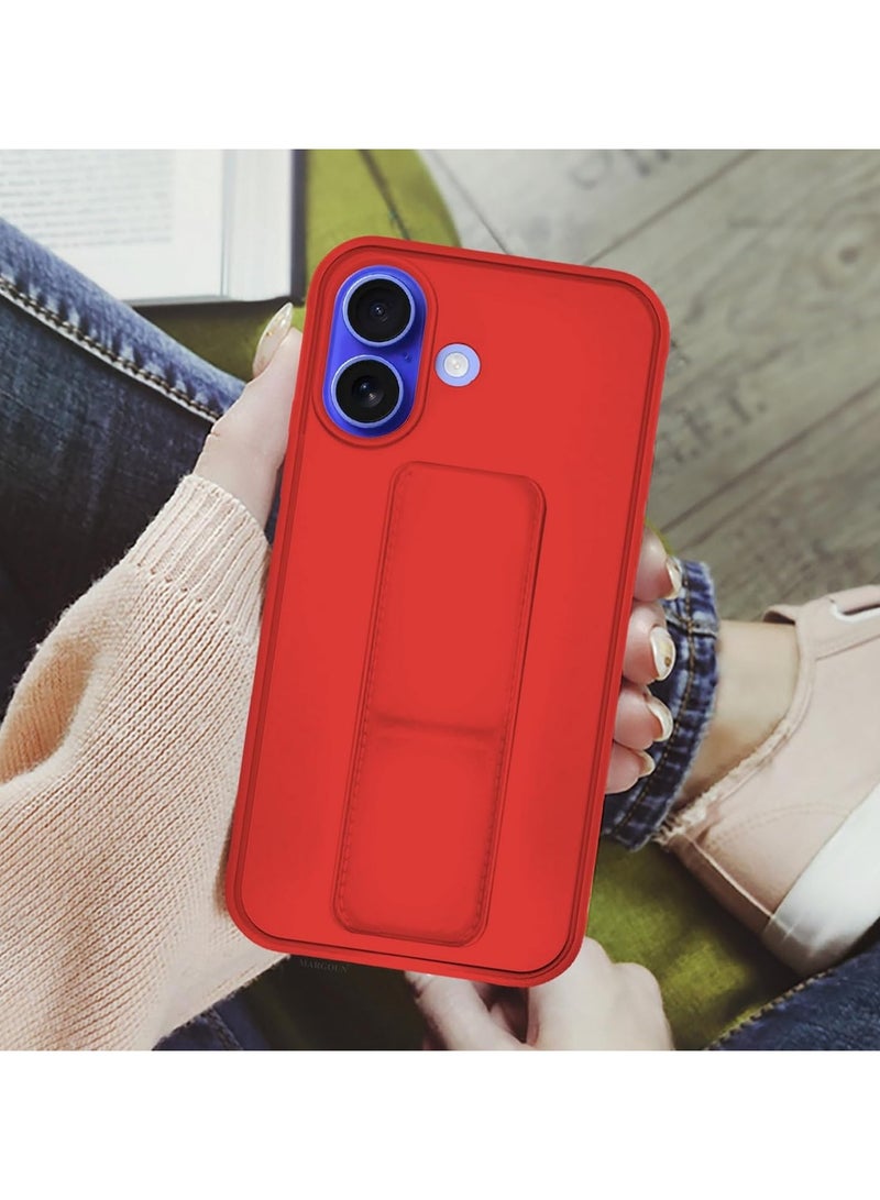 iPhone 16 Pro Max Case Cover Finger Grip holder Phone Car Magnetic Multi-function Shockproof Protective Case Two-in-one Phone holder Case (Red, iPhone 16 Pro Max) - Image 4