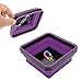 Yourkar Collapsible Magnetic Parts Tray 45 Inch Foldable Magnetic Square Silicone Tray Tool Tray Set with DoubleSided Magnetic Base for Screw Bolts Nuts Pins Car Accessories Purple - Image 2