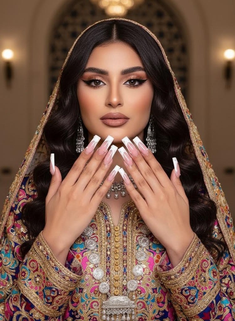 مافيك طقم أظافر تركيب فرنسية 24 قطعة من maffick مع ملقط وعجلة زينة (نجوم وأقمار) - أظافر صناعية متوسطة الطول ([كوفين / مربع]) مع لاصق “سوبر هولد” - مجموعة أظافر مستعارة قابلة لإعادة الاستخدام (بدون صمغ) - Image 2