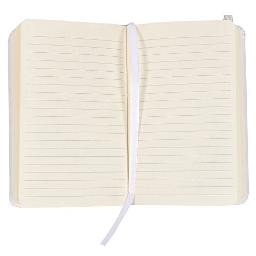 JAM PAPER Hardcover Notebook with Elastic Band - Small Journal - 3 1/2 x 5 1/2 - White - 100 Lined Sheets - Sold Individually - Image 4