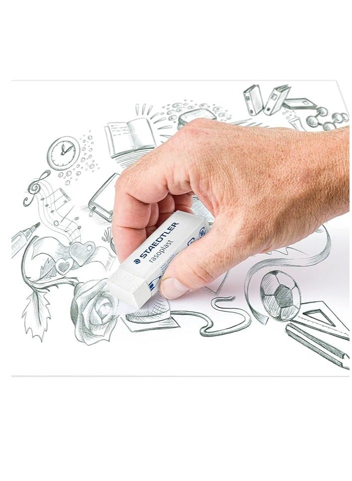Steadtler ممحاة قلم رصاص ستيدلر الكبيرة (526 B20) عبوة من 20 ممحاة - Image 3